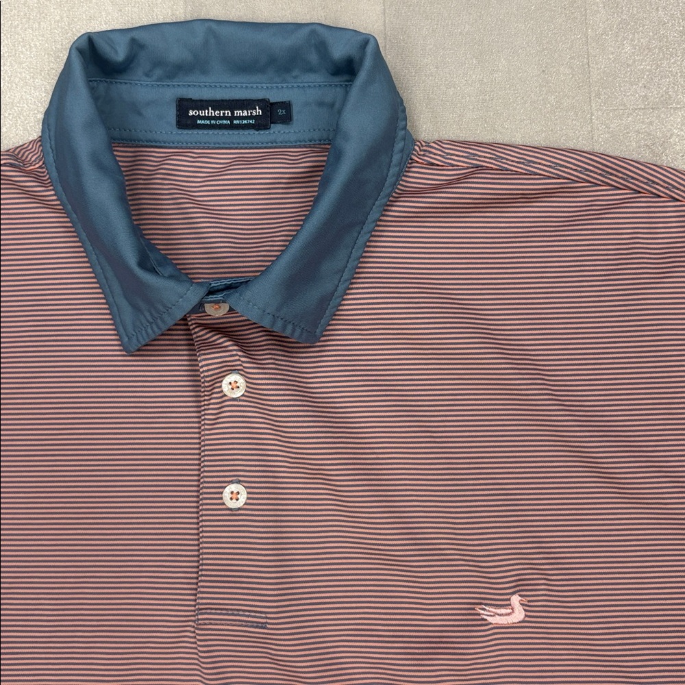 Southern Marsh Athletic Striped Polo - Picture 3 of 4